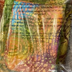 4  Batiks 1 fabric laid out is about 1/4 yd, darkest 1 1/2 and green are 1yd